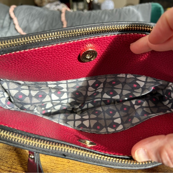 JOANEL Red Pebble Leather Crossbody Bag - Picture 5 of 7